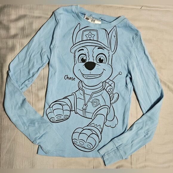 H&M 2pc Blue Long Sleeve  Pj Set with Paw Patrol Design 10y - Picture 1 of 5